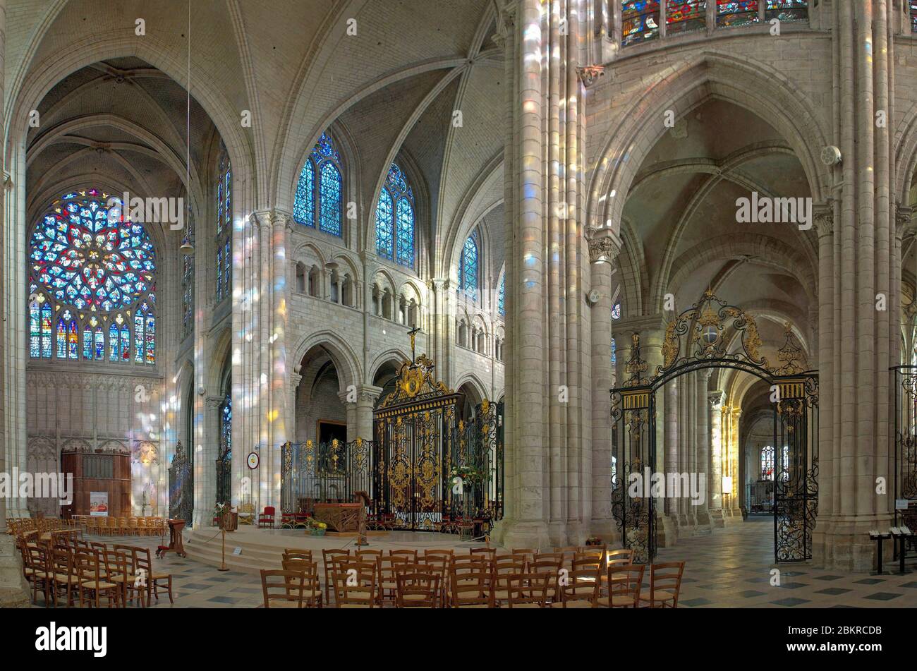 France, Yonne, Sens, Saint Etienne Cathedral Stock Photo