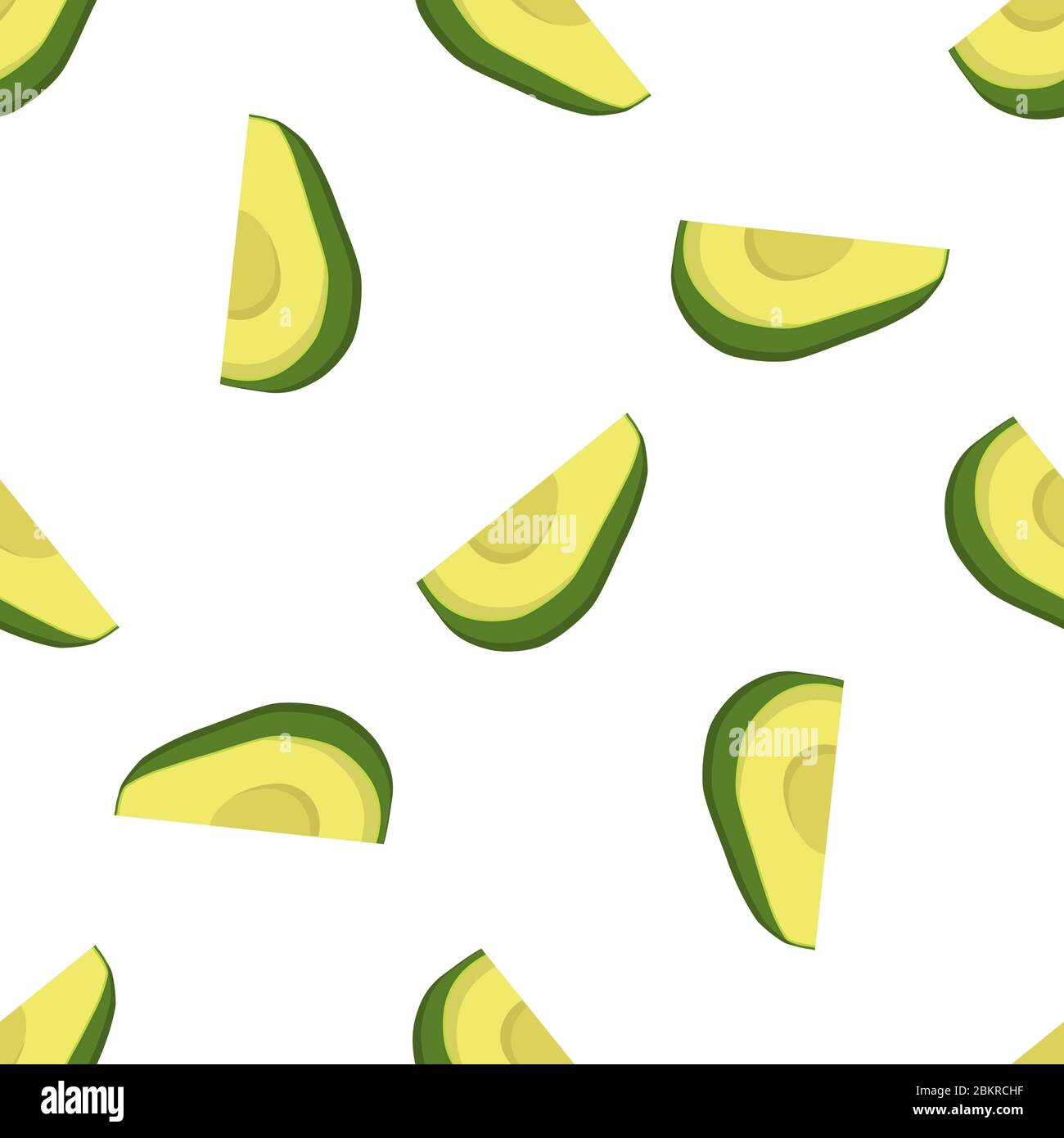 Illustration on theme big colored seamless avocado, bright fruit pattern for seal. Fruit pattern consisting of beautiful seamless repeat avocado. Simp Stock Vector