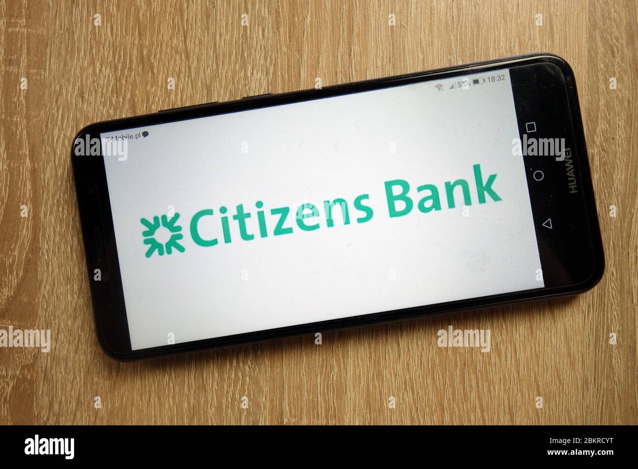 Citizens Bank logo displayed on smartphone Stock Photo