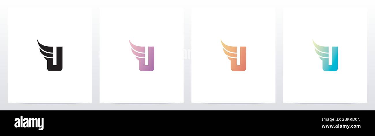 Small Wing On Letter Logo Design U Stock Vector Image & Art - Alamy