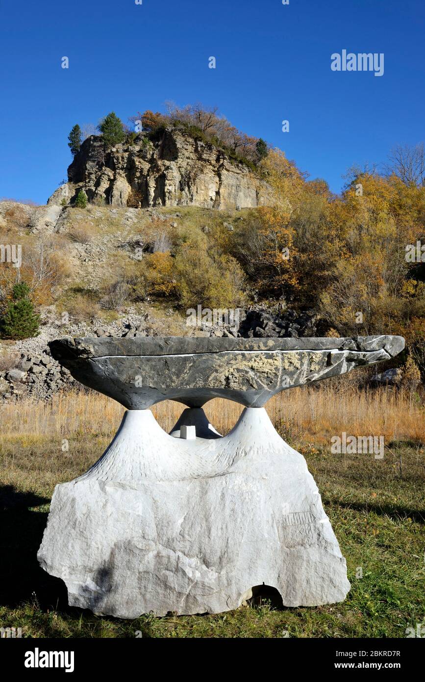 France, Jura, Champagnole, Mont Rivel, old limestone quarry of