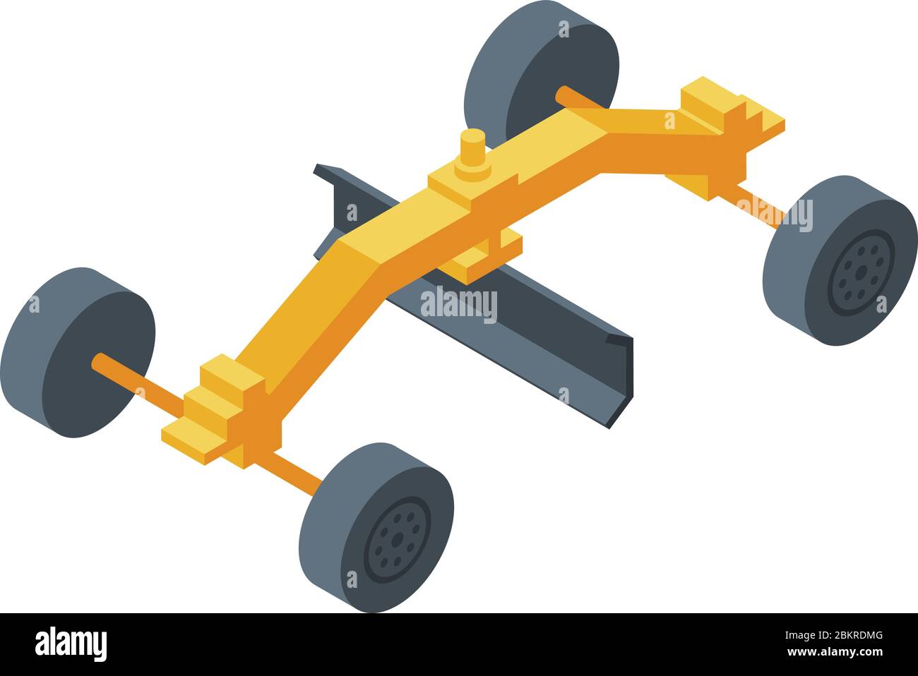 Grader machine demolition icon, isometric style Stock Vector