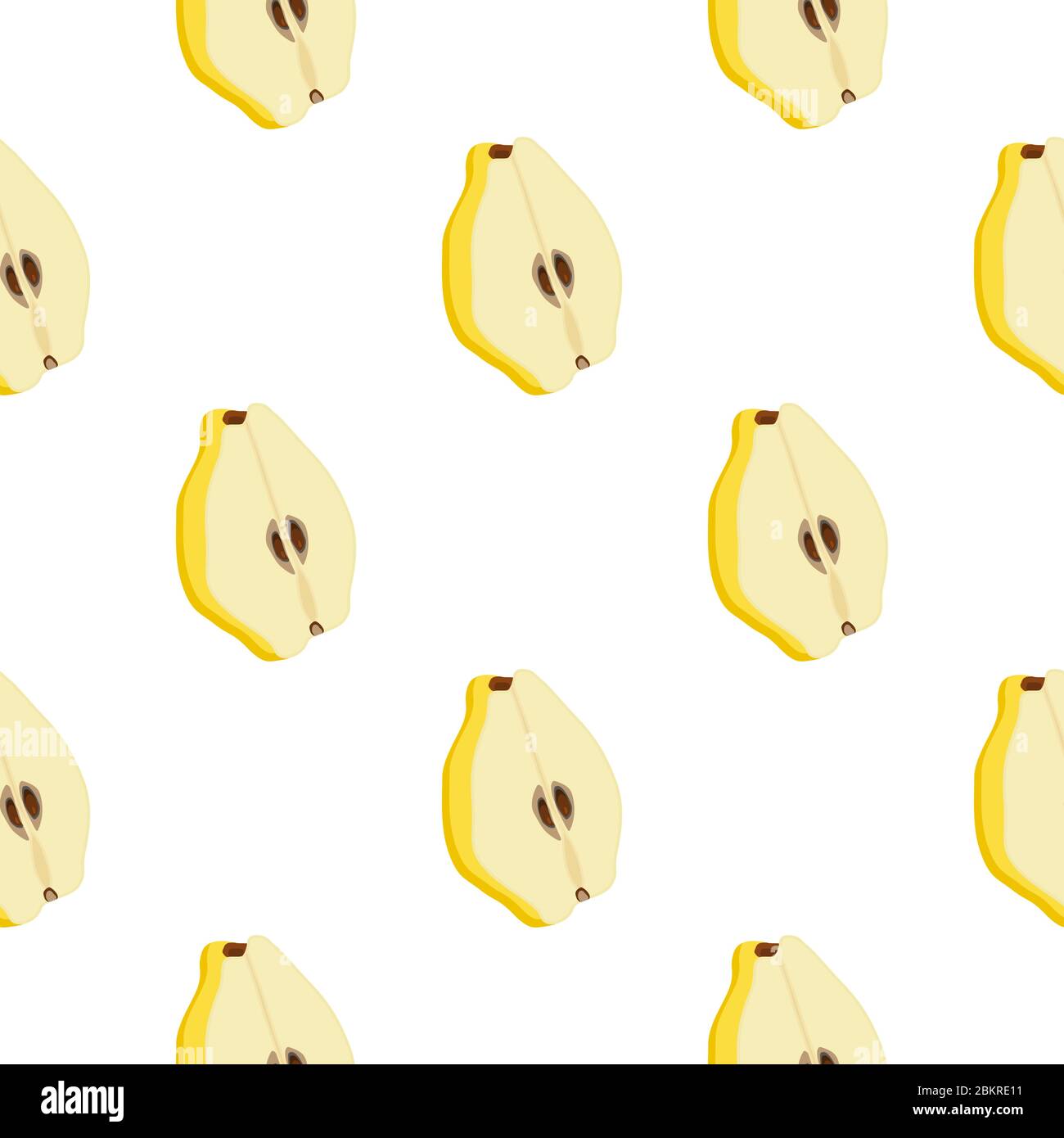 Illustration on theme big colored seamless quince, bright fruit pattern ...