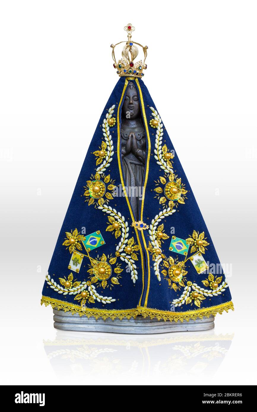 Our lady of Divina Providencia statue isolated on white Stock Photo - Alamy