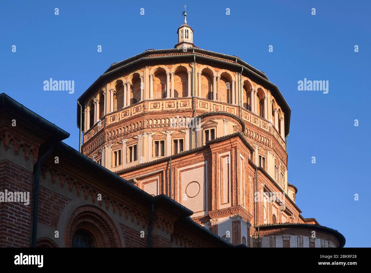 Italy, Lombardy, Milan, Holy Mary of Grace (Santa Maria delle Grazie), the dome Stock Photo