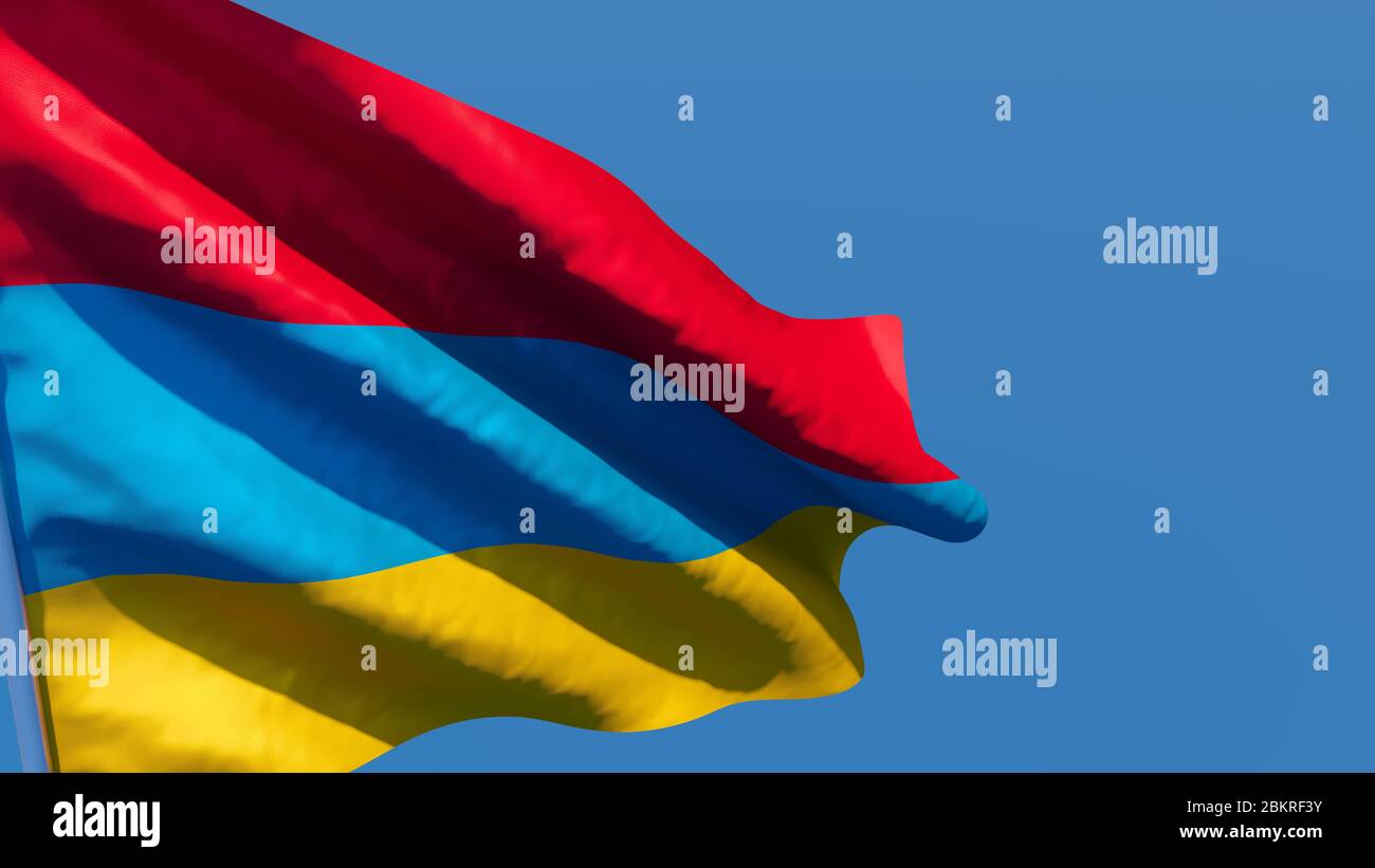 National flag armenia flying in hi-res stock photography and images - Alamy