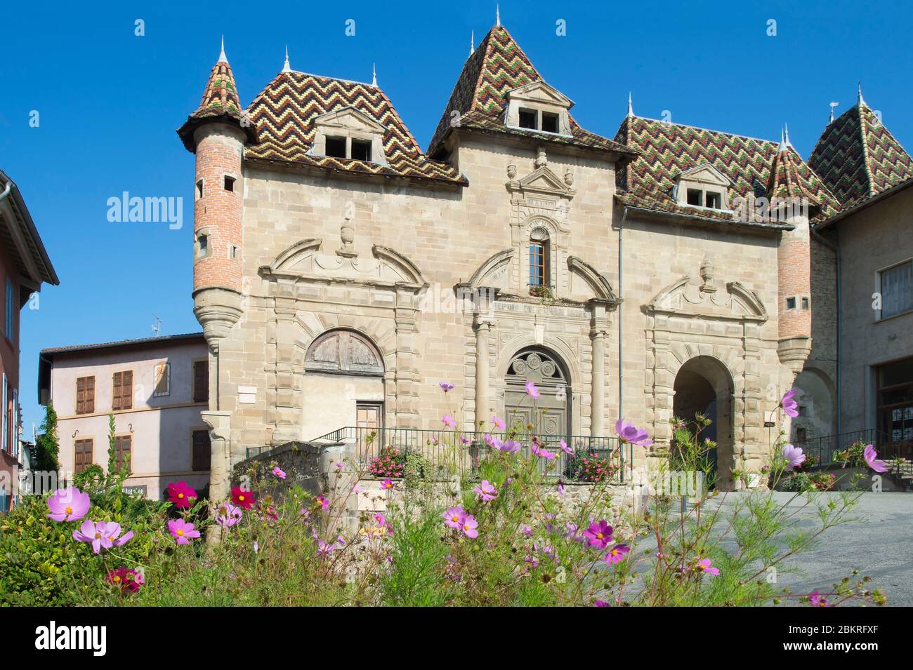 France, Isere, Saint Antoine l'Abbaye, most beautiful village in France ...