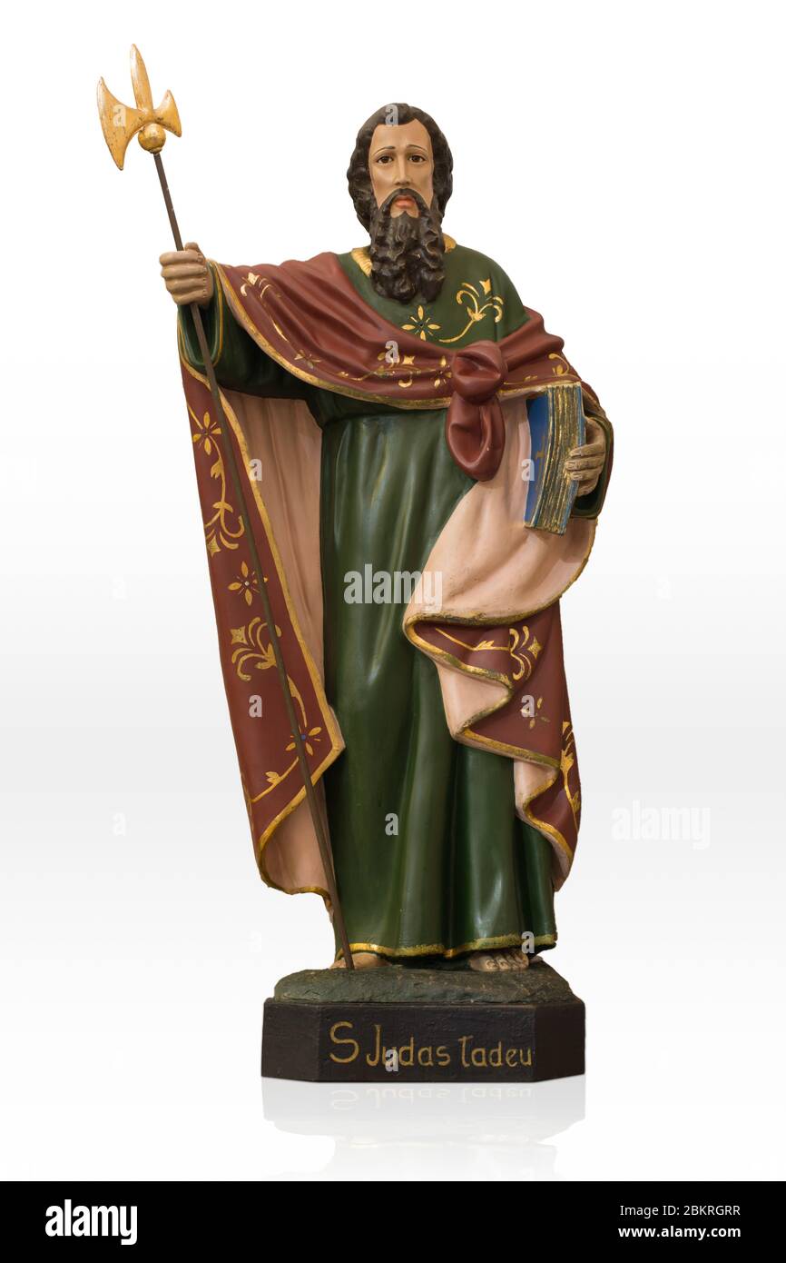 Our lady of Divina Providencia statue isolated on white Stock Photo - Alamy