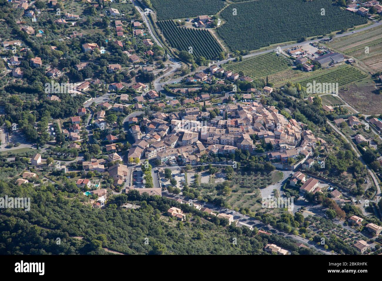 France, Alpes de Haute Provence, Villeneuve (aerial view Stock Photo - Alamy