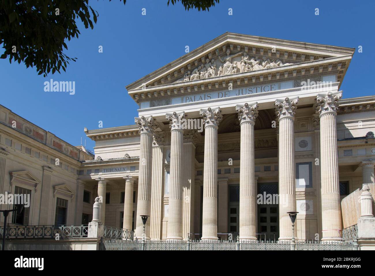 France, Gard, Nimes, Palais de justice Stock Photo