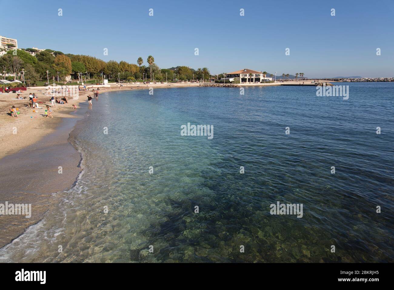 France, Var, Toulon, Littoral Frederic Mistral, Mourillon beaches Stock ...