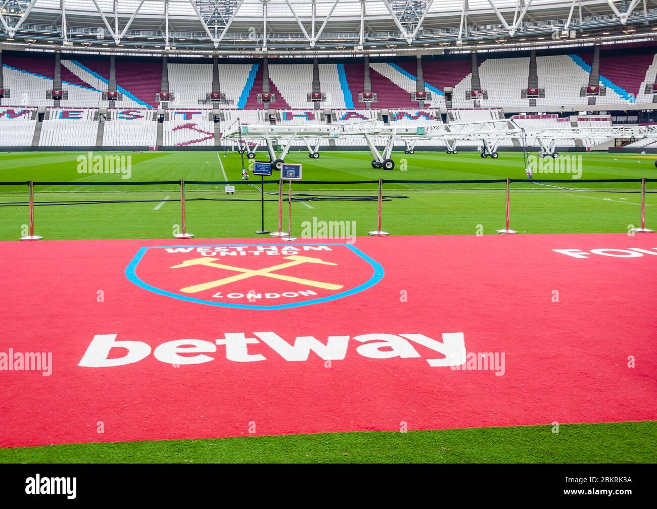 betway, the London Stadium at the Queen Elizabeth Olympic Park branded as the home of West Ham United Football Club Stock Photo