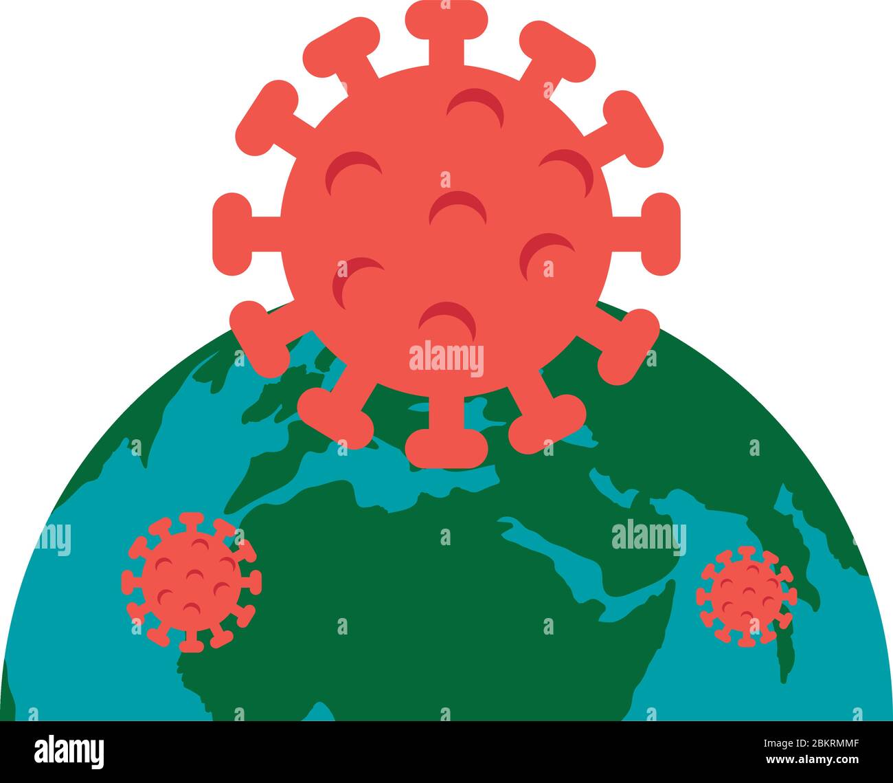 planet earth with covid19 particles Stock Vector Image & Art - Alamy