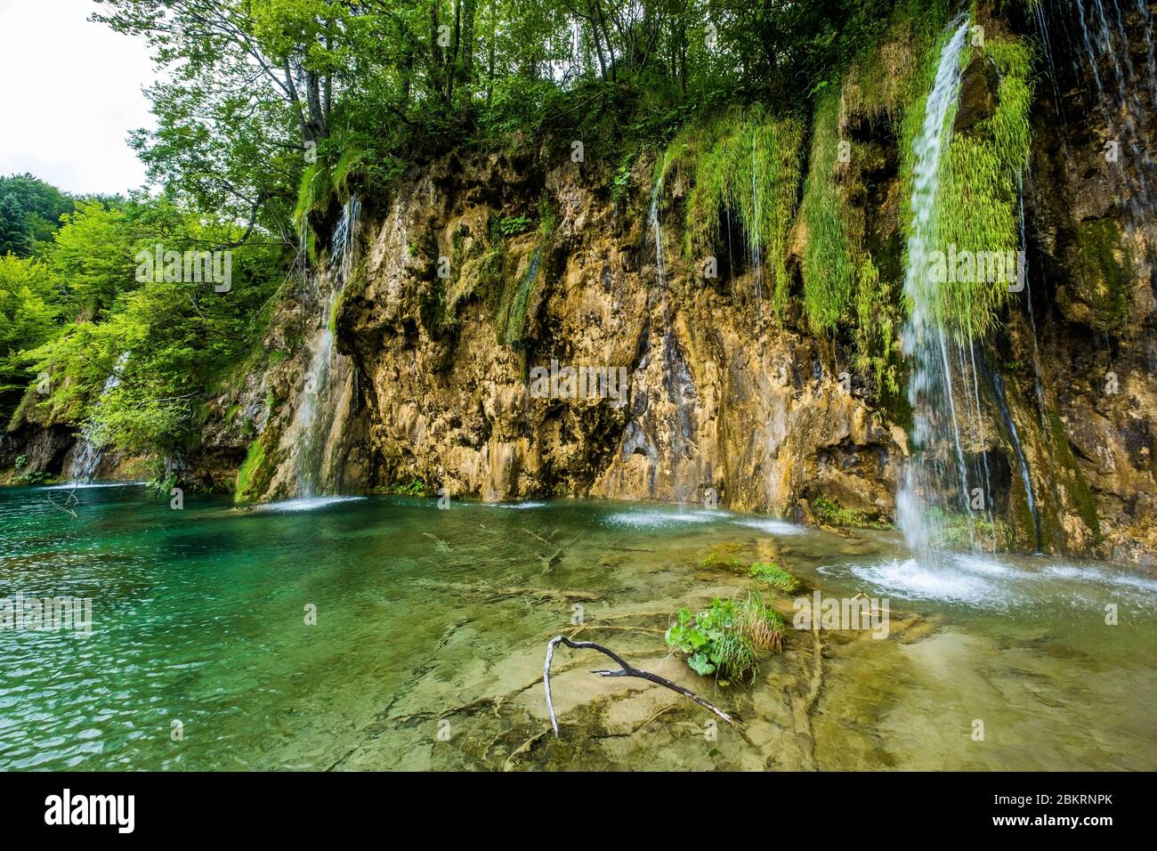 Croatia, Plitvice Lakes and Waterfalls National Park, listed as World Heritage by UNESCO Stock Photo