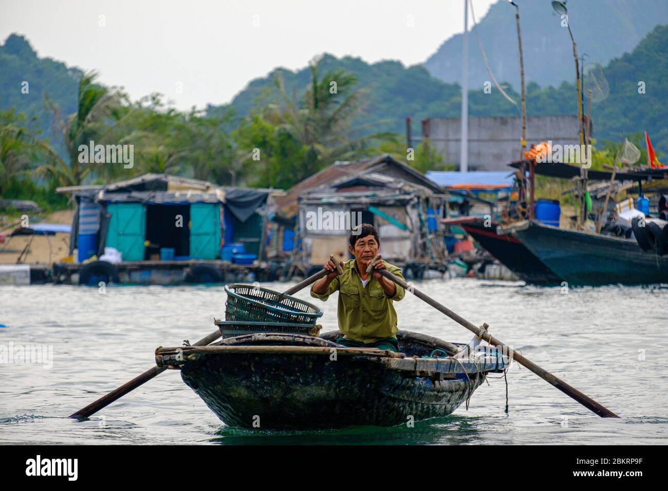 Vietnam, Quang Ninh province, Bai Thu Long bay, a World heritage site