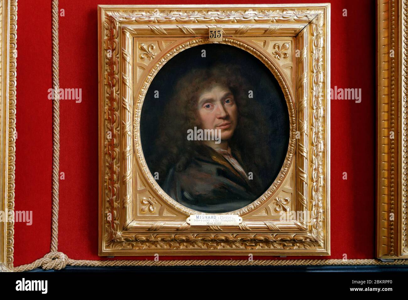 France, Oise, Chantilly, Chantilly, estate, Chantilly castle and Conde museum, Tribune, Moliere of Pierre MIgnard Stock Photo