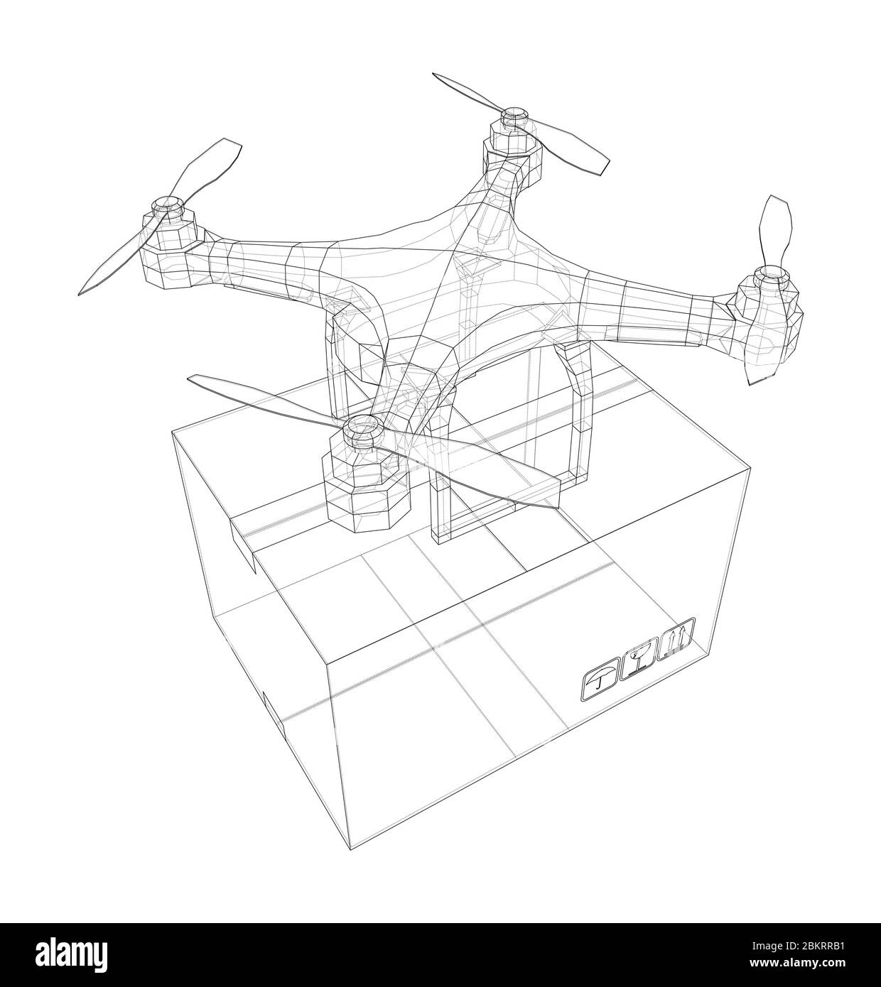 Delivery drone concept outline. Vector Stock Vector Image & Art Alamy