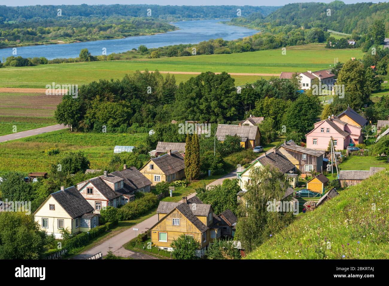 Lithuania (Baltic States), Kaunas County, Ni?men Valley, Road 141, Route of the Castles, River Nemunas Stock Photo