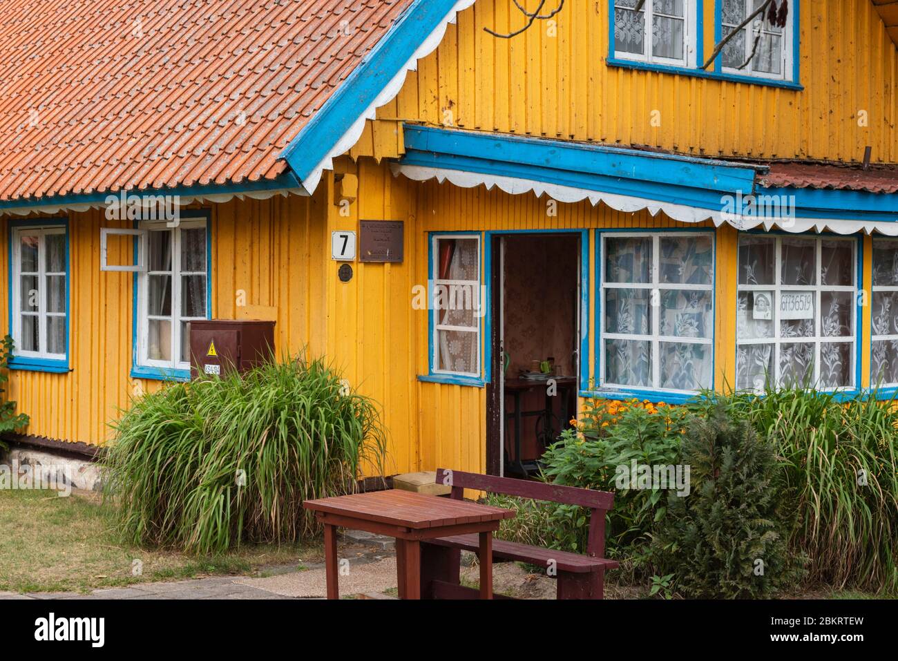 Lithuania (Baltic States), Klaipeda County, Nida, Curonian Spit National Park, traditionnal house Stock Photo