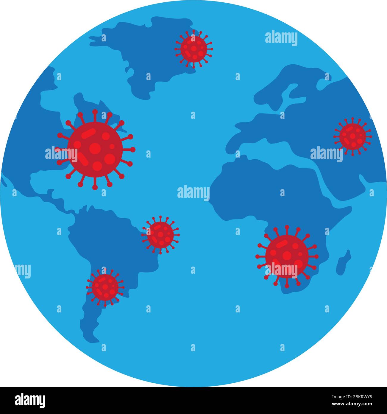 planet earth with covid19 particles Stock Vector Image & Art - Alamy