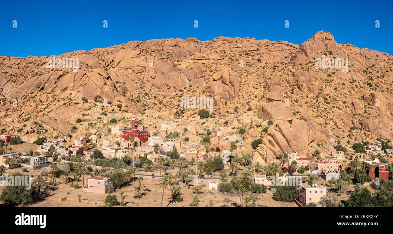 Morocco, Souss-Massa region, surroundings of Tafraoute, Aday village Stock Photo