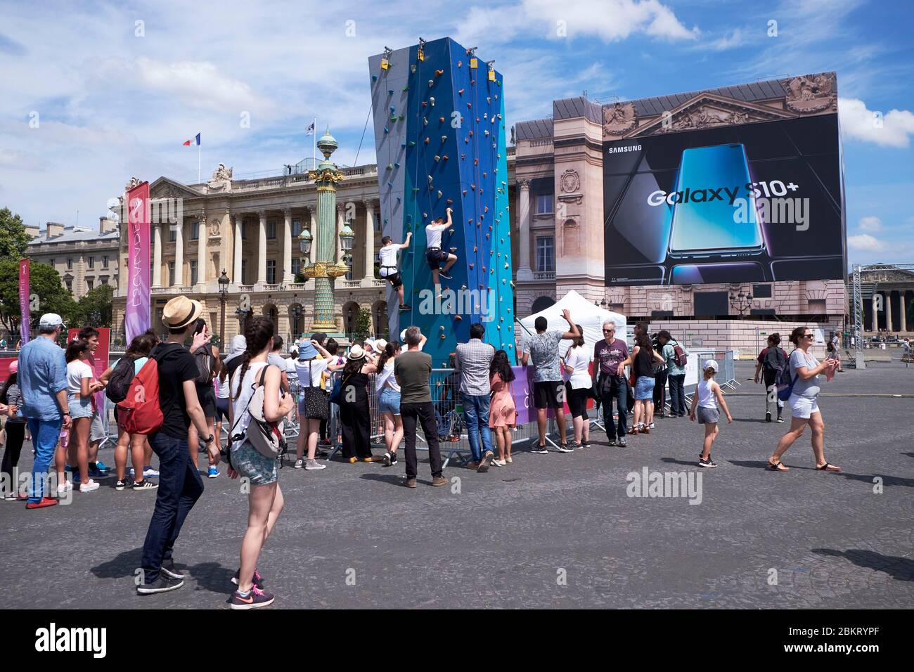 France, Paris, Place de la Concorde transformed into a sports center