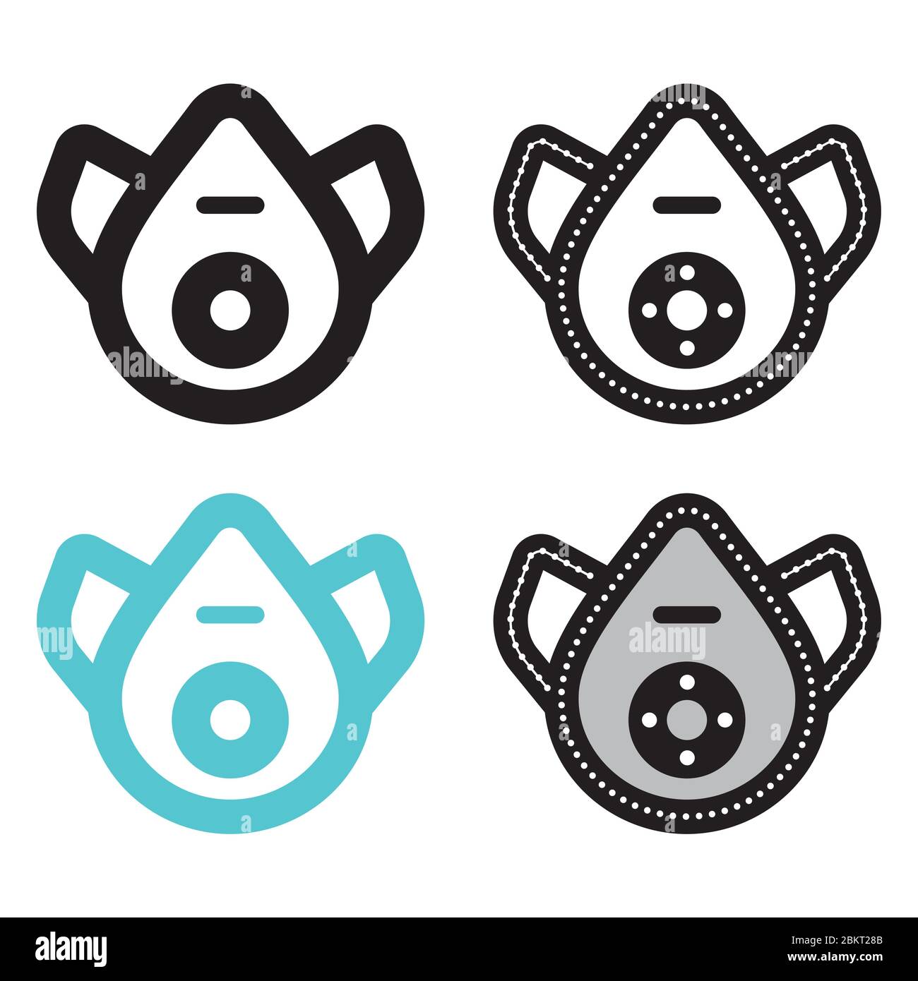 symbolic safe mask vector icon Stock Vector