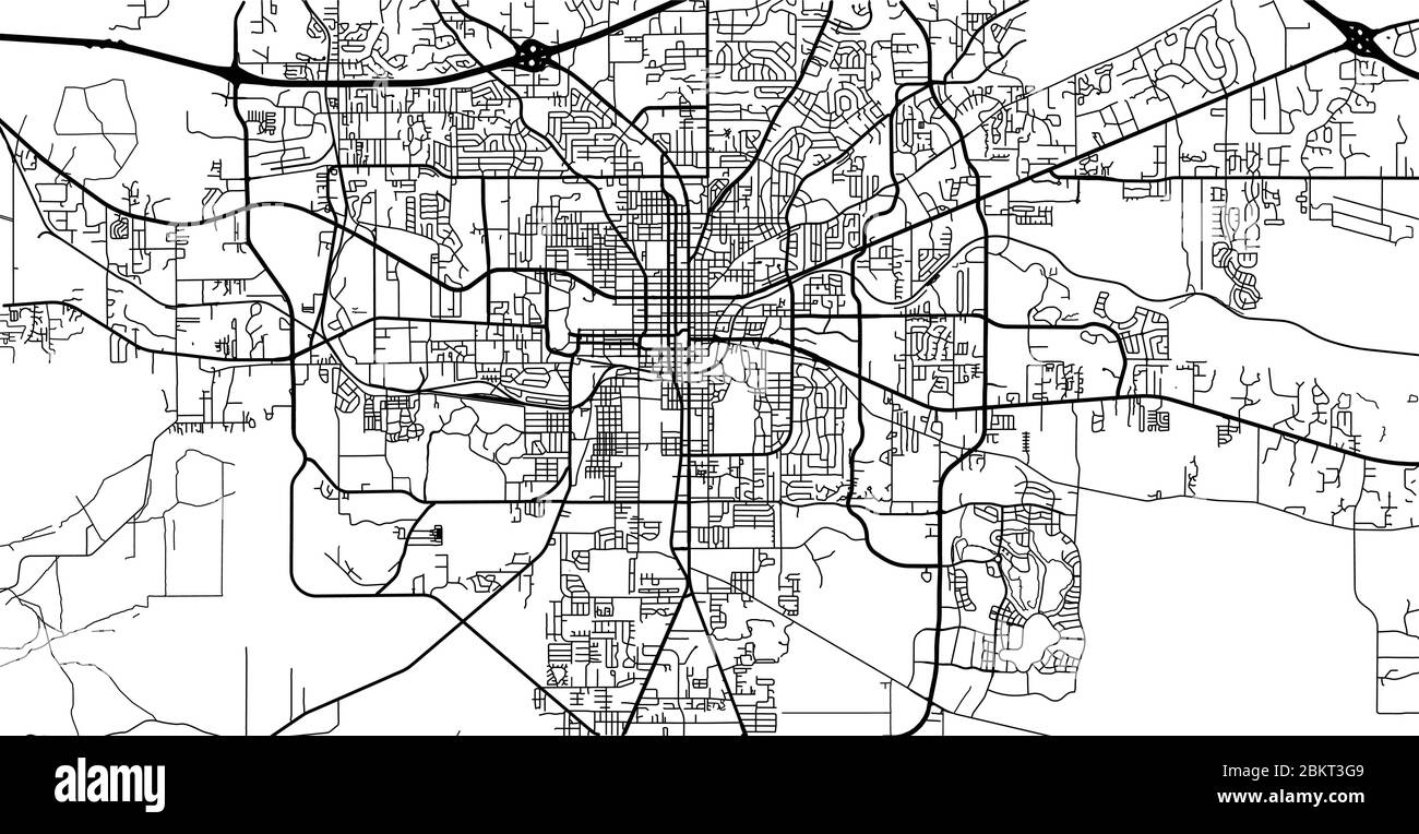 Urban vector city map of Tallahassee, USA. Florida state capital Stock ...
