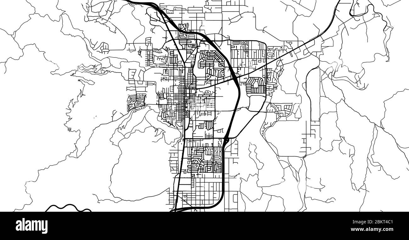 Urban vector city map of Carson City, USA. Nevada state capital Stock 