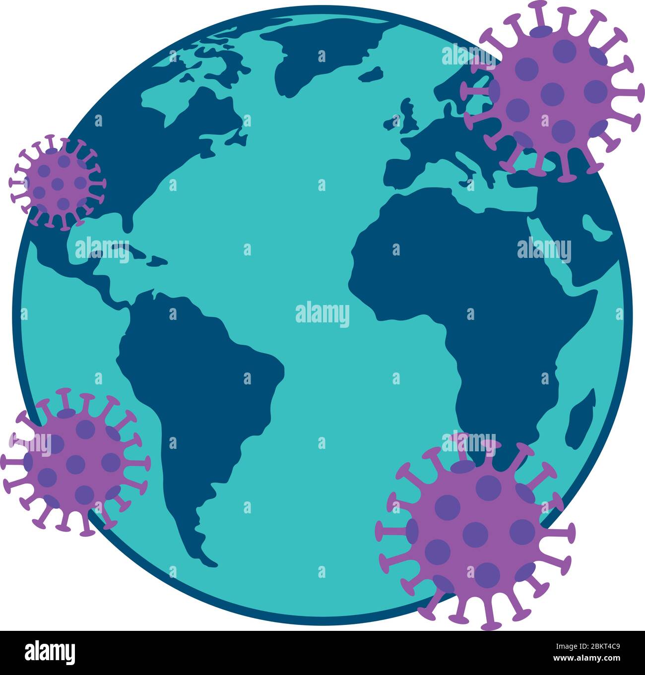 planet earth with covid19 particles Stock Vector Image & Art - Alamy