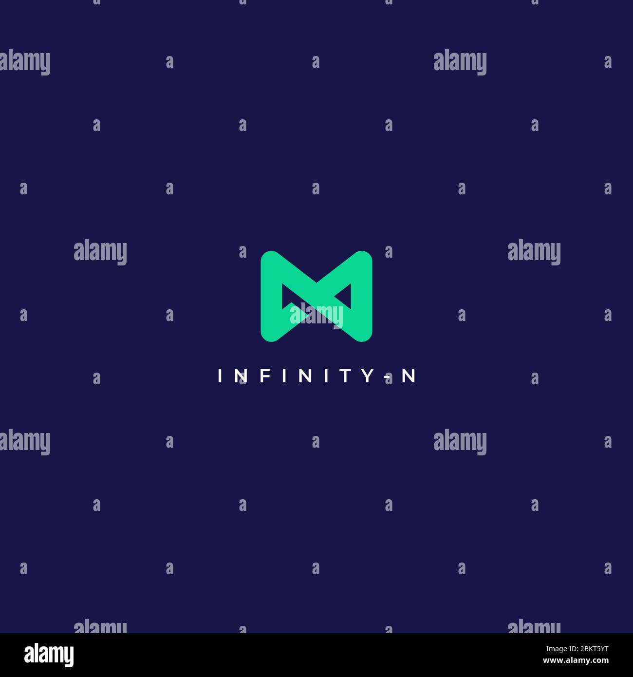 infinity N logo Stock Vector
