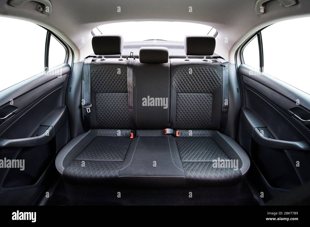 Clean rear back car seats with isolated windows Stock Photo Alamy
