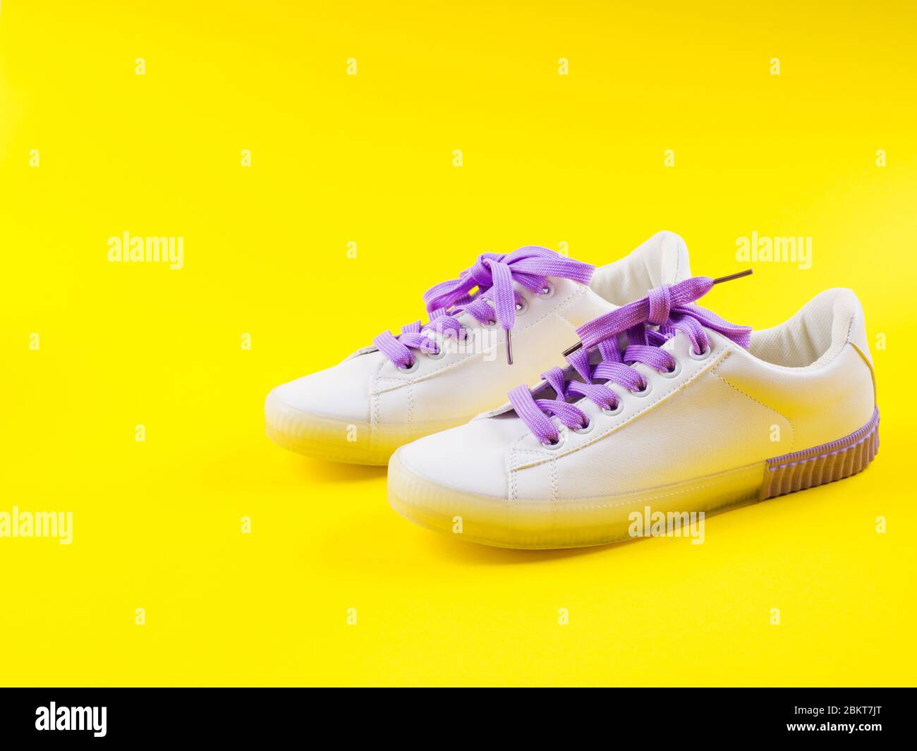 purple and yellow trainers