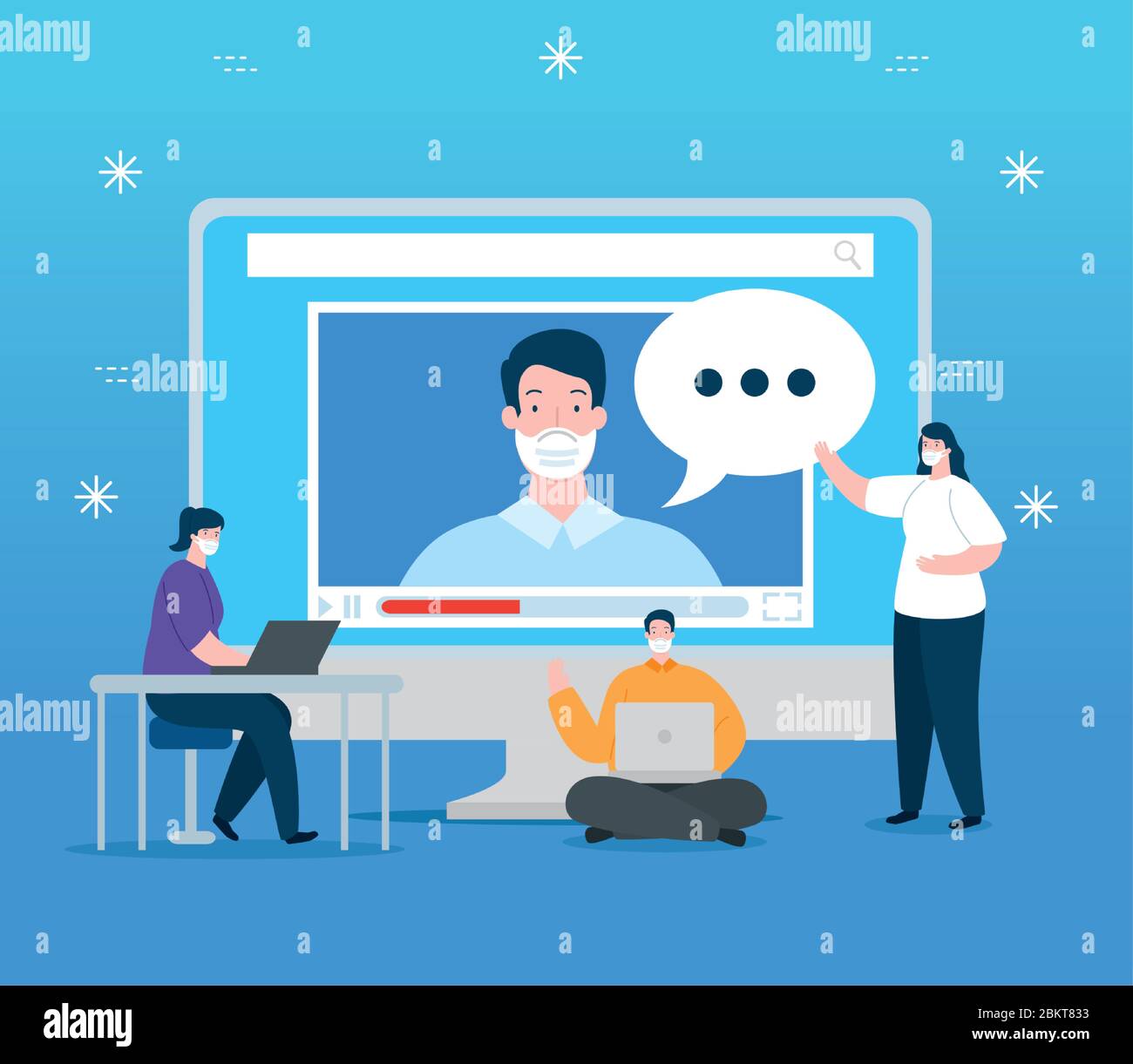 people in education online with computer Stock Vector Image & Art - Alamy