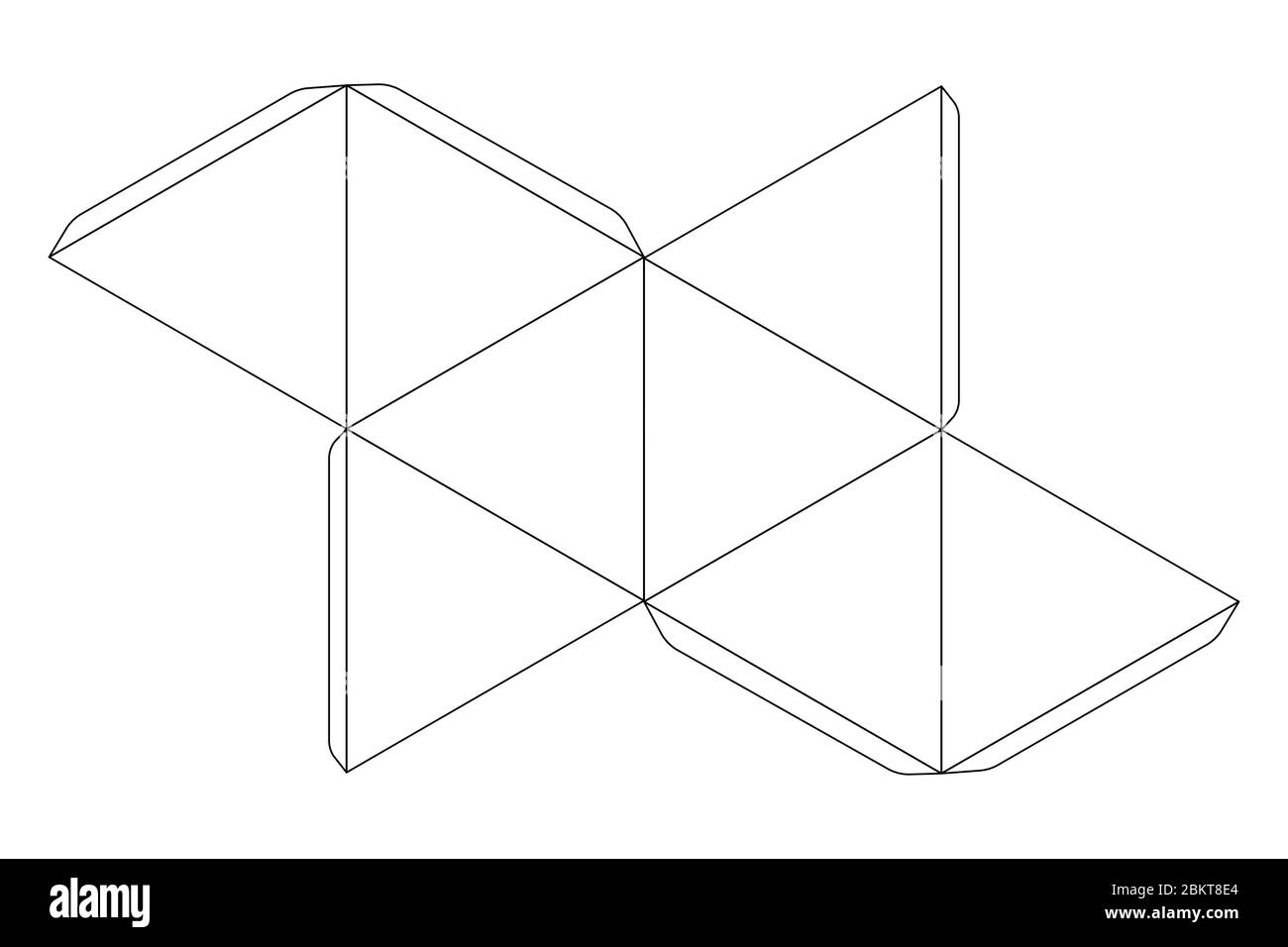Paper octahedron template, trim scheme on white Stock Vector Image & Art -  Alamy
