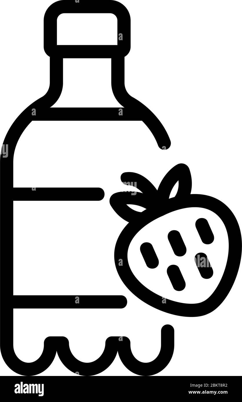 bottle of strawberry syrup icon vector outline illustration Stock Vector Image & Art Alamy
