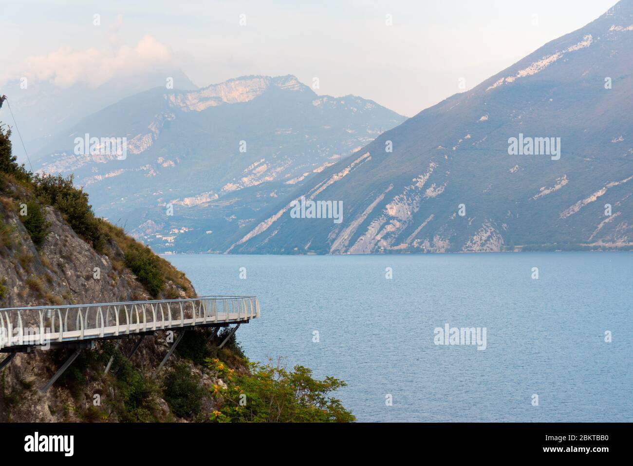Awesome views over lake Garda, northery Italy. Stock Photo