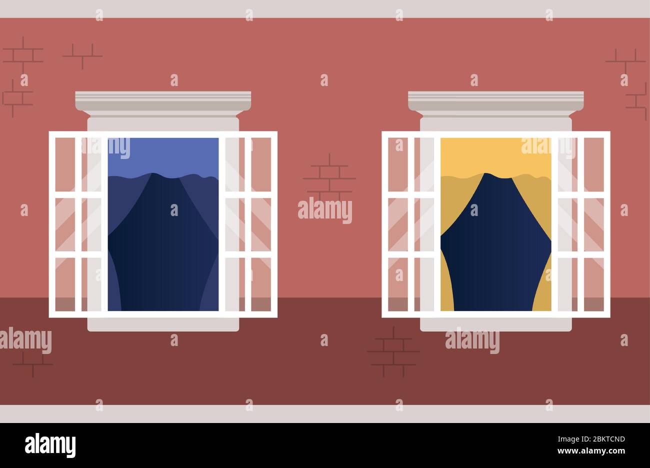 Windows outside brown house vector design Stock Vector Image & Art - Alamy