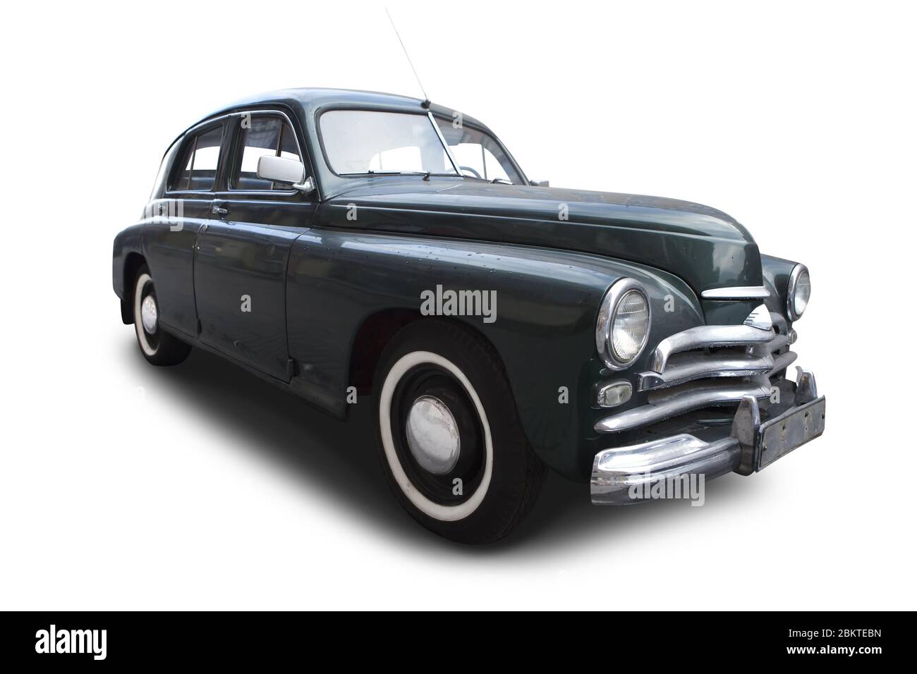 Retro classic car isolated on white Stock Photo - Alamy