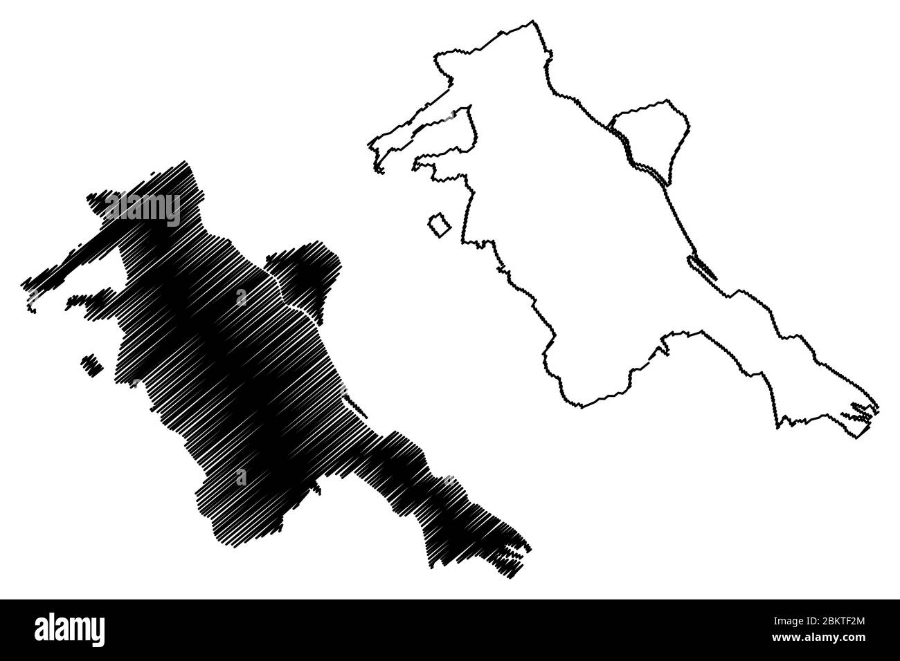 Pitesti City (Republic of Romania, Arges County) map vector illustration, scribble sketch City of Pitesti map Stock Vector