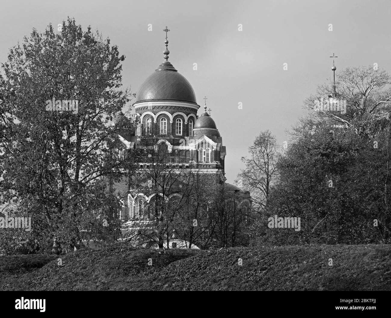 Cathedral of St. Vladimir in Spasso-Borodino Convent. Russia Stock Photo