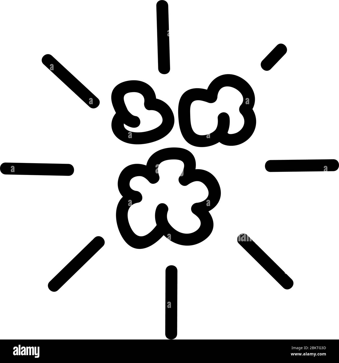 explosive grain corn icon vector outline illustration Stock Vector ...