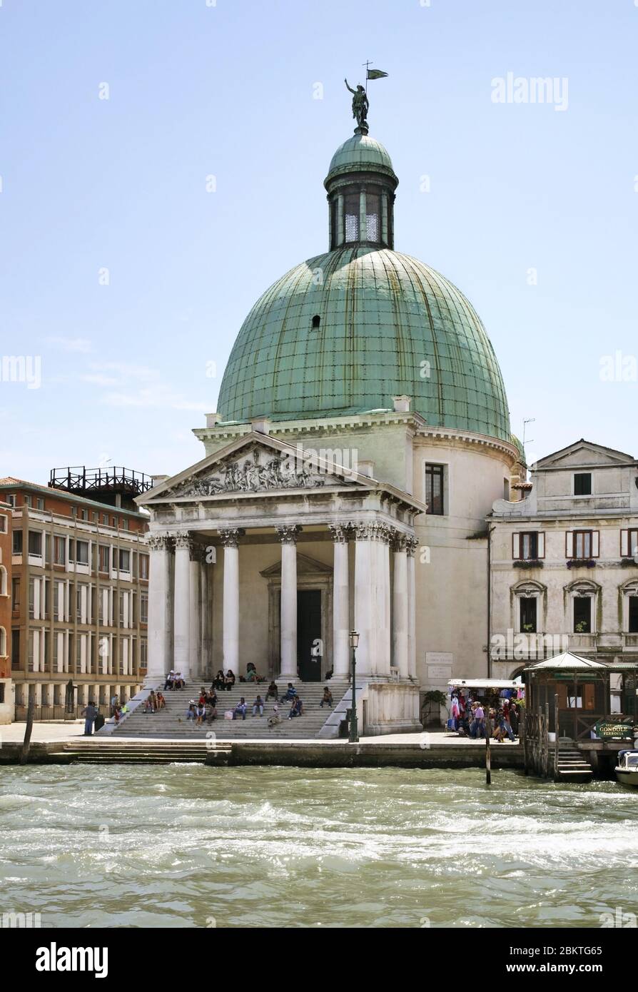 San Simeon Piccolo church in Venice. Region Veneto. Italy Stock Photo