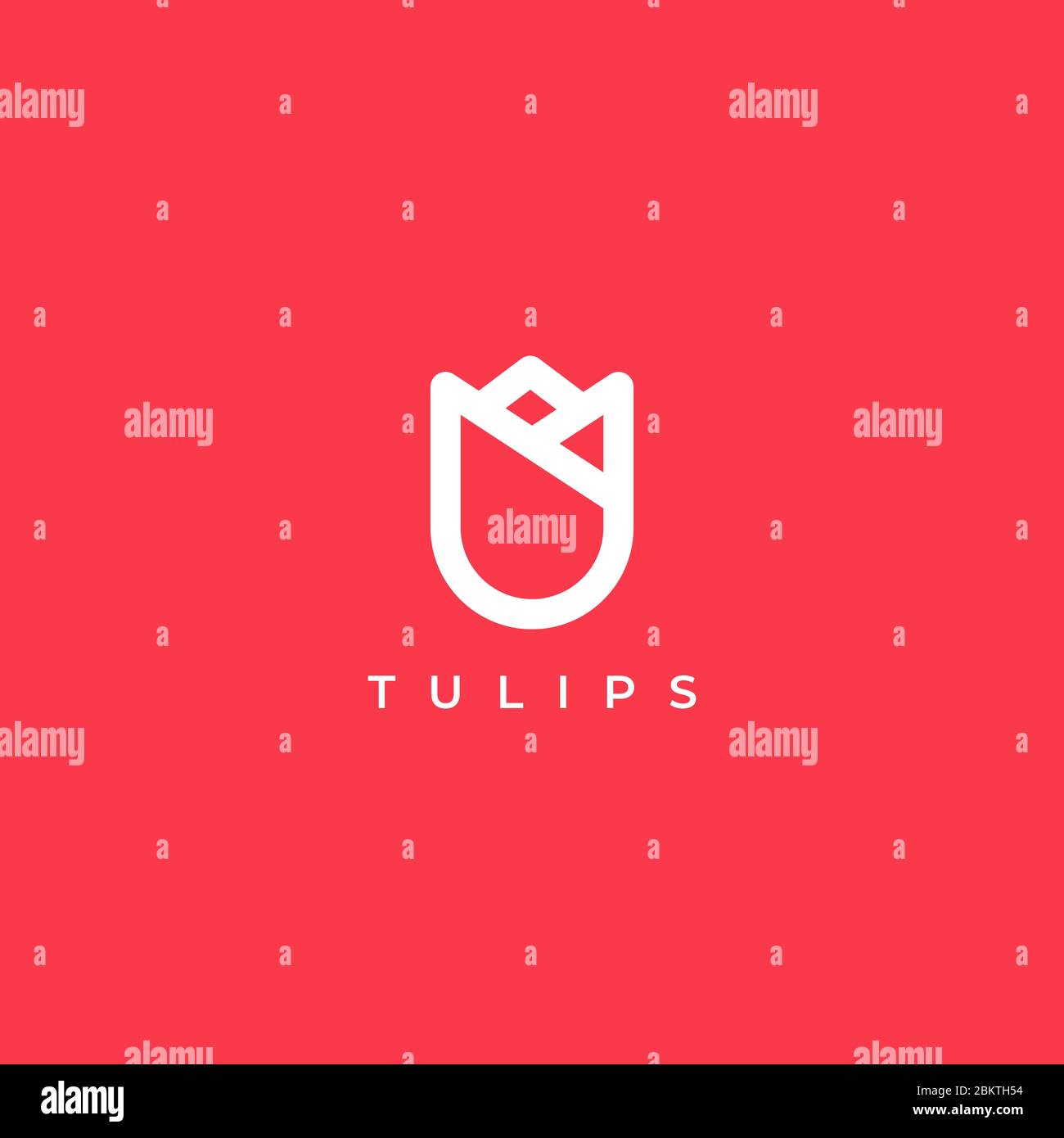 tulip logo design Stock Vector