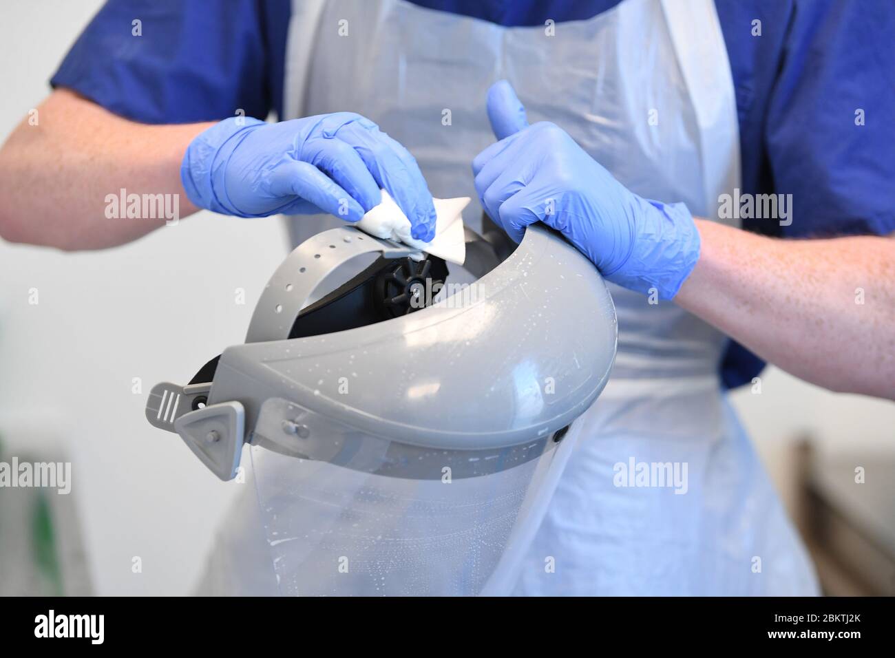Clinical staff clean personal protective equipment ppe royal papworth