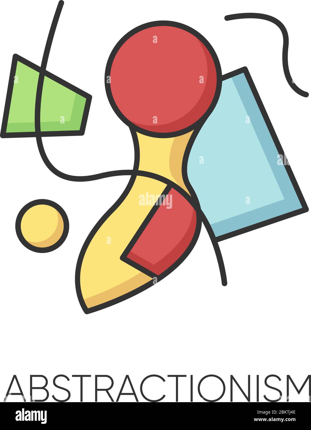 Abstractionism RGB color icon Stock Vector