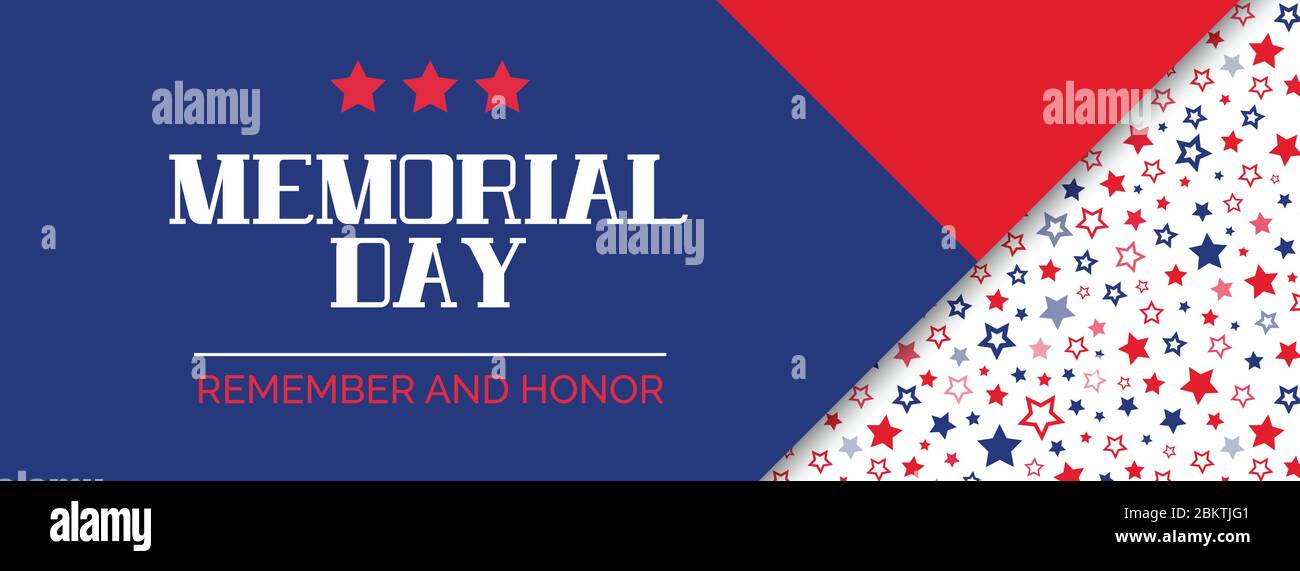 Memorial day. Remember and honor. Vector banner Stock Vector