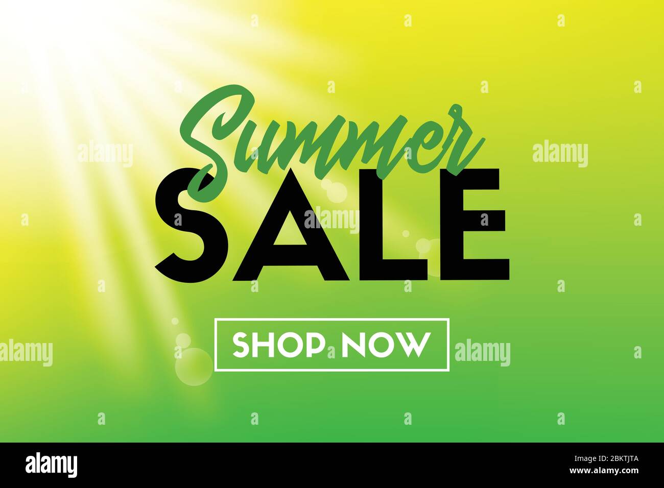 Summer sale. Vector banner template Stock Vector