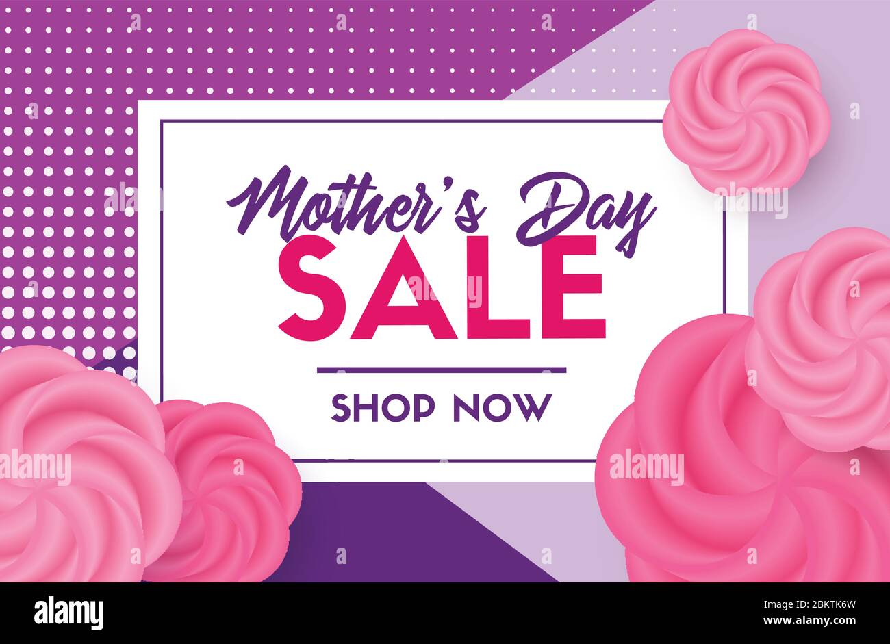 Mothers day sale vector card. Discount template Stock Vector