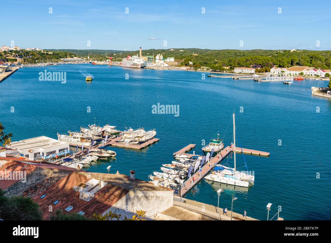 Menorca, Spain - October 16, 2019: Mahon, capital city of Menorca ...